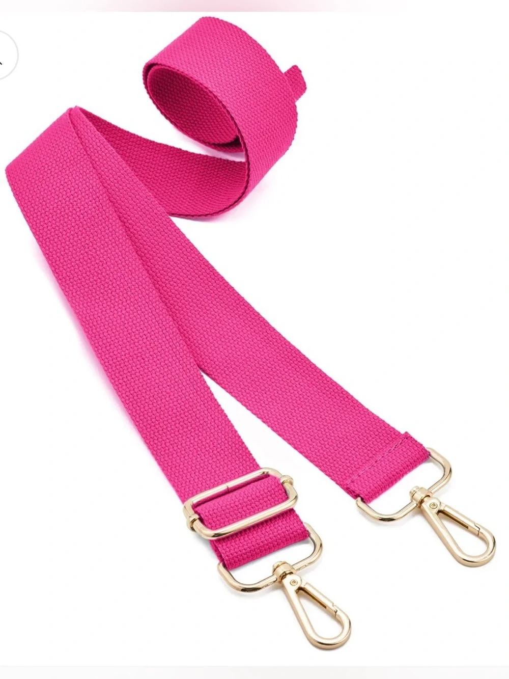 NWT Adjustable Pink Guitar Hand Bag Strap with Gold Hardware